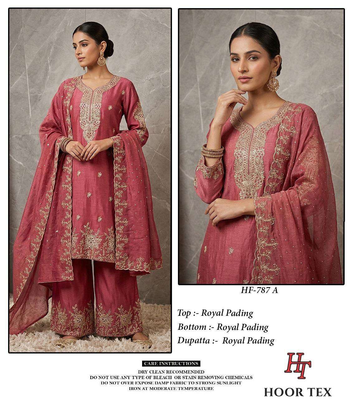 Hf 787 Hoor Tex Silk Pakistani Readymade Suits Exporter India