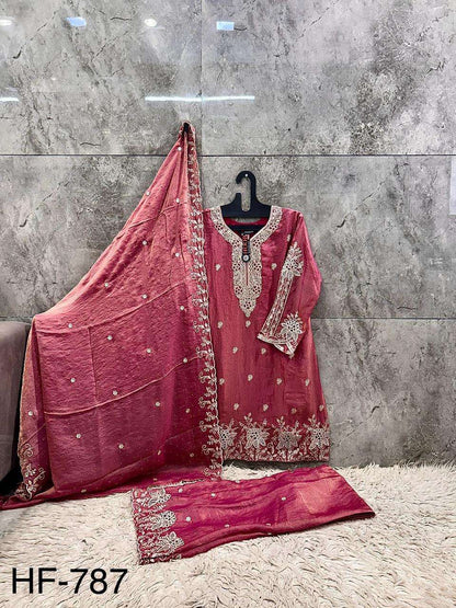 Hf 787 Hoor Tex Silk Pakistani Readymade Suits Exporter India