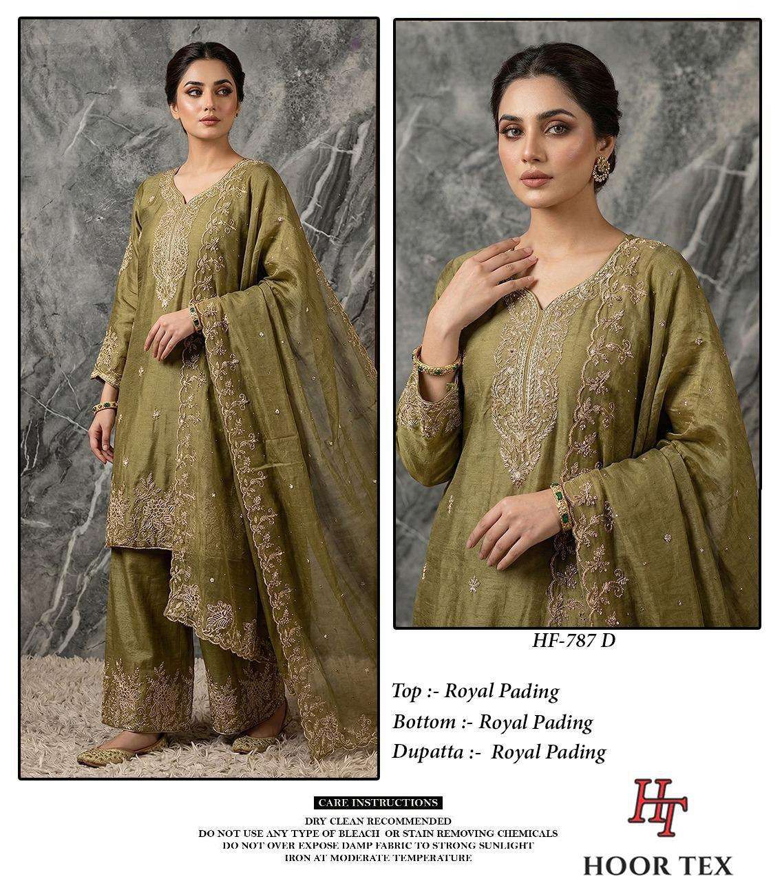 Hf 787 Hoor Tex Silk Pakistani Readymade Suits Exporter India