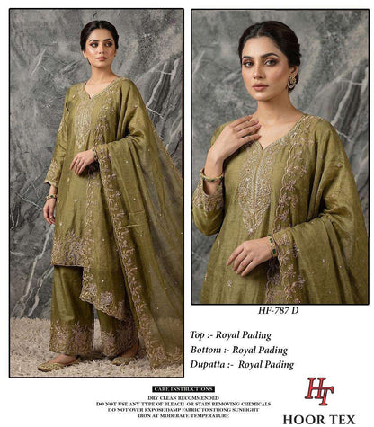 Hf 787 Hoor Tex Silk Pakistani Readymade Suits Exporter India