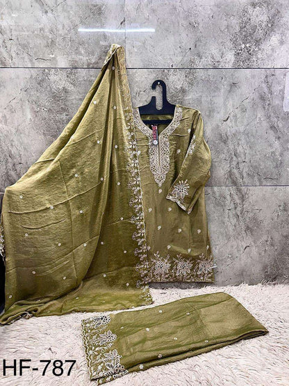 Hf 787 Hoor Tex Silk Pakistani Readymade Suits Exporter India