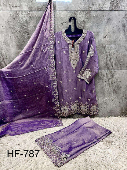 Hf 787 Hoor Tex Silk Pakistani Readymade Suits Exporter India