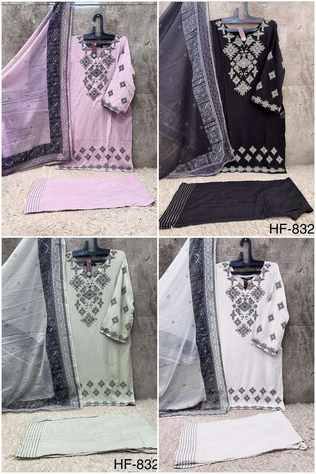 Hf 832 Hoor Tex Reyon Pakistani Readymade Suits Manufacturer Gujarat