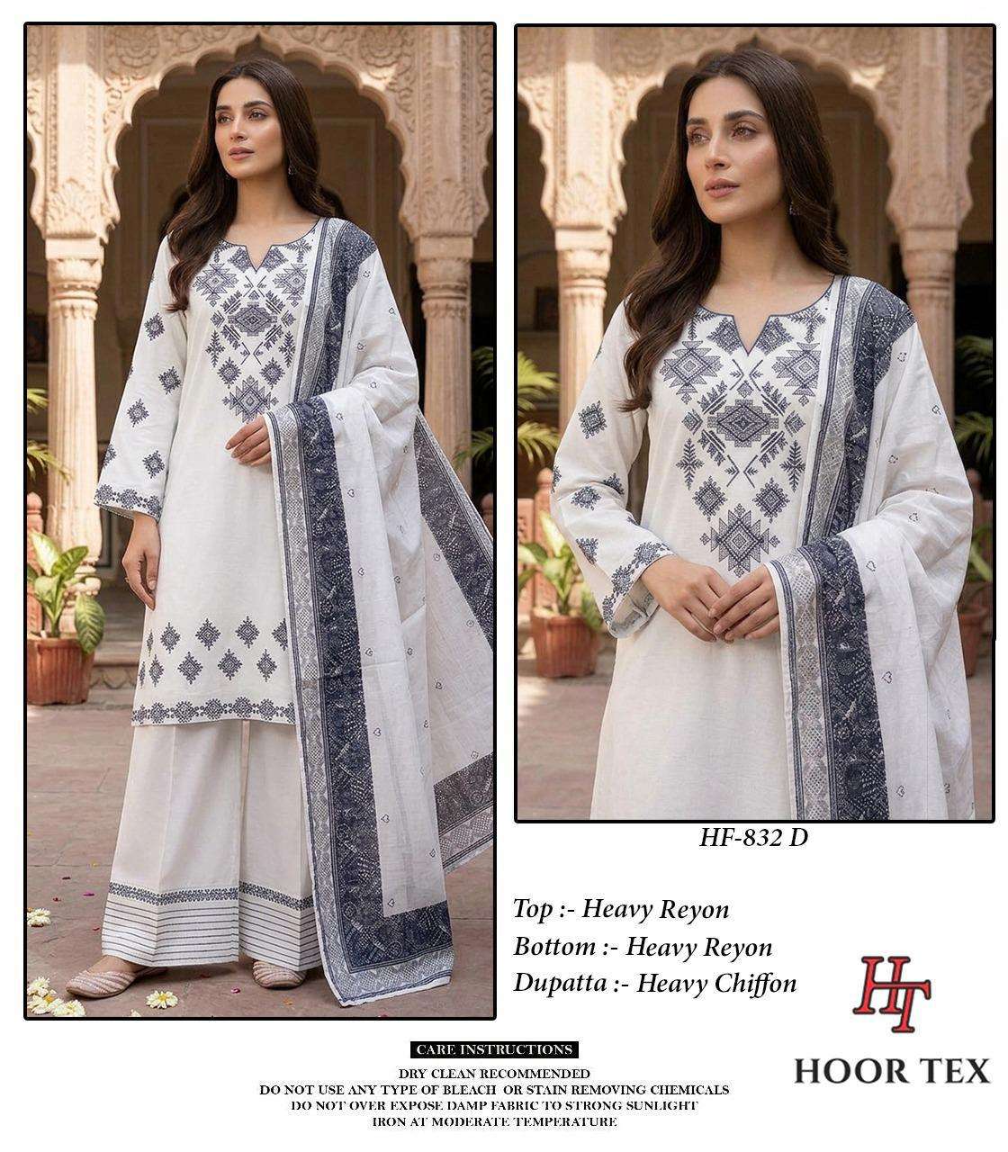 Hf 832 Hoor Tex Reyon Pakistani Readymade Suits Manufacturer Gujarat