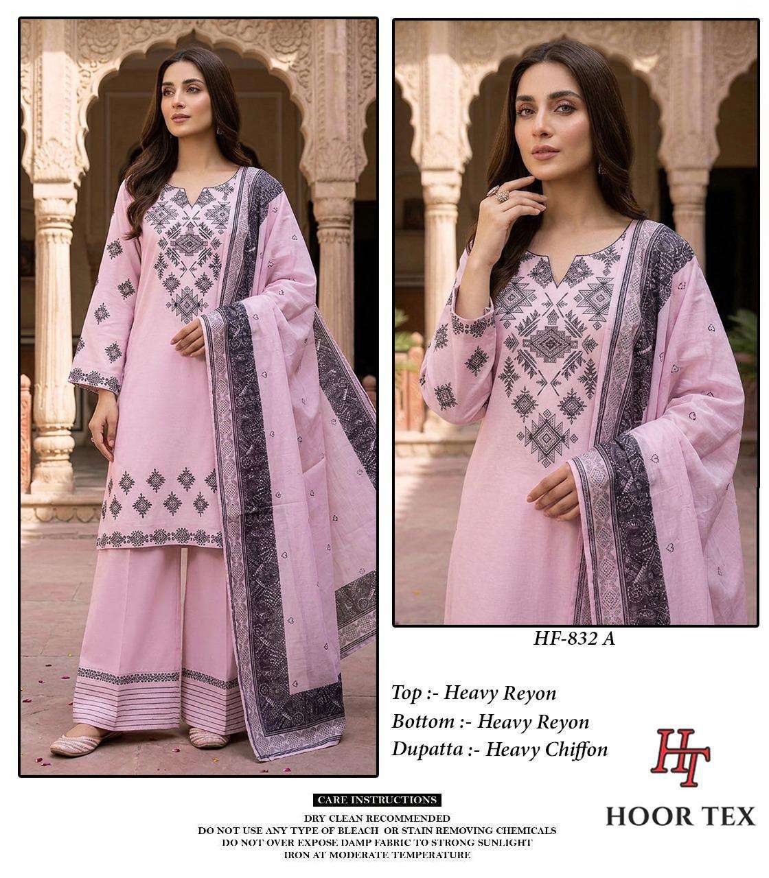 Hf 832 Hoor Tex Reyon Pakistani Readymade Suits Manufacturer Gujarat