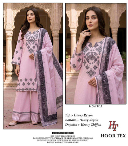 Hf 832 Hoor Tex Reyon Pakistani Readymade Suits Manufacturer Gujarat