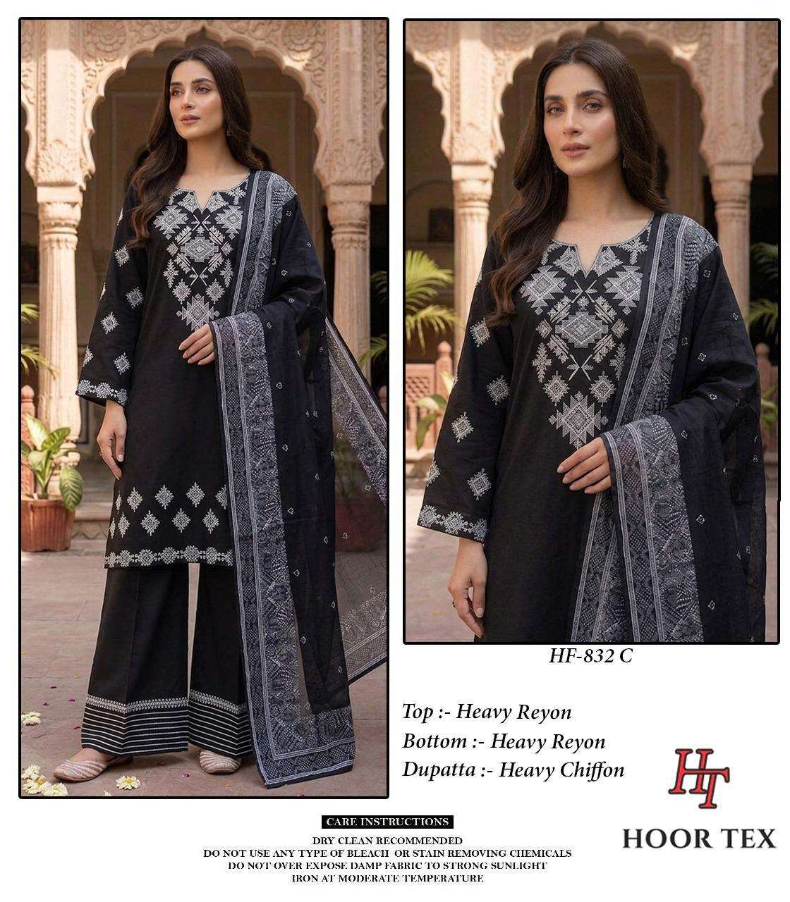 Hf 832 Hoor Tex Reyon Pakistani Readymade Suits Manufacturer Gujarat