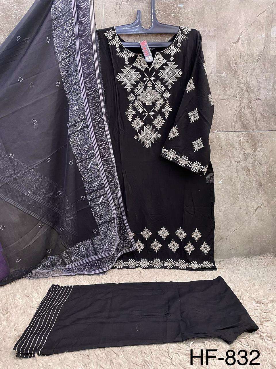 Hf 832 Hoor Tex Reyon Pakistani Readymade Suits Manufacturer Gujarat