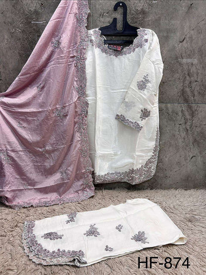 Hf 874 Hoor Tex Roman Silk Pakistani Readymade Suits Exporter Ahmedabad
