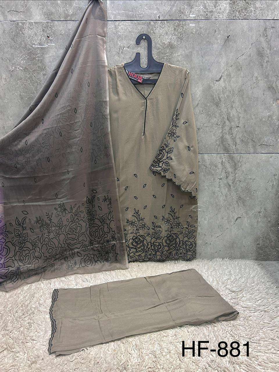 Hf 881 Hoor Tex Reyon Pakistani Readymade Suits Manufacturer India