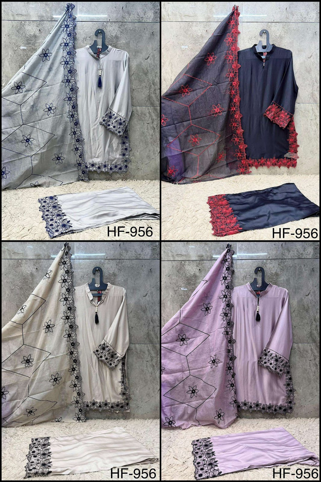 Hf 956 Hoor Tex Reyon Pakistani Readymade Suits Supplier Gujarat