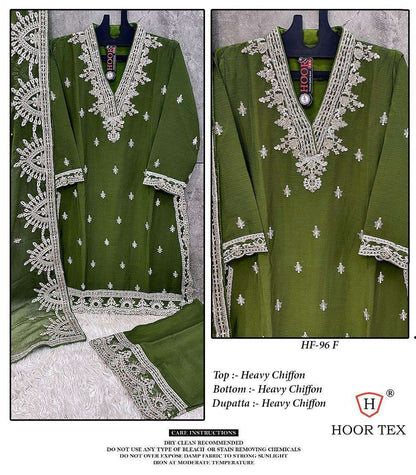 Hf 96 Cdef Hoor Tex Chiffon Pakistani Readymade Suits Wholesaler Gujarat