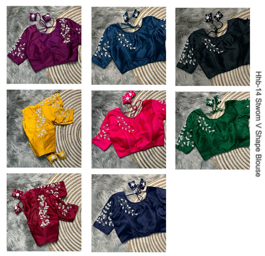 Hhb-14 Stwom Silk Blouse Wholesaler Gujarat