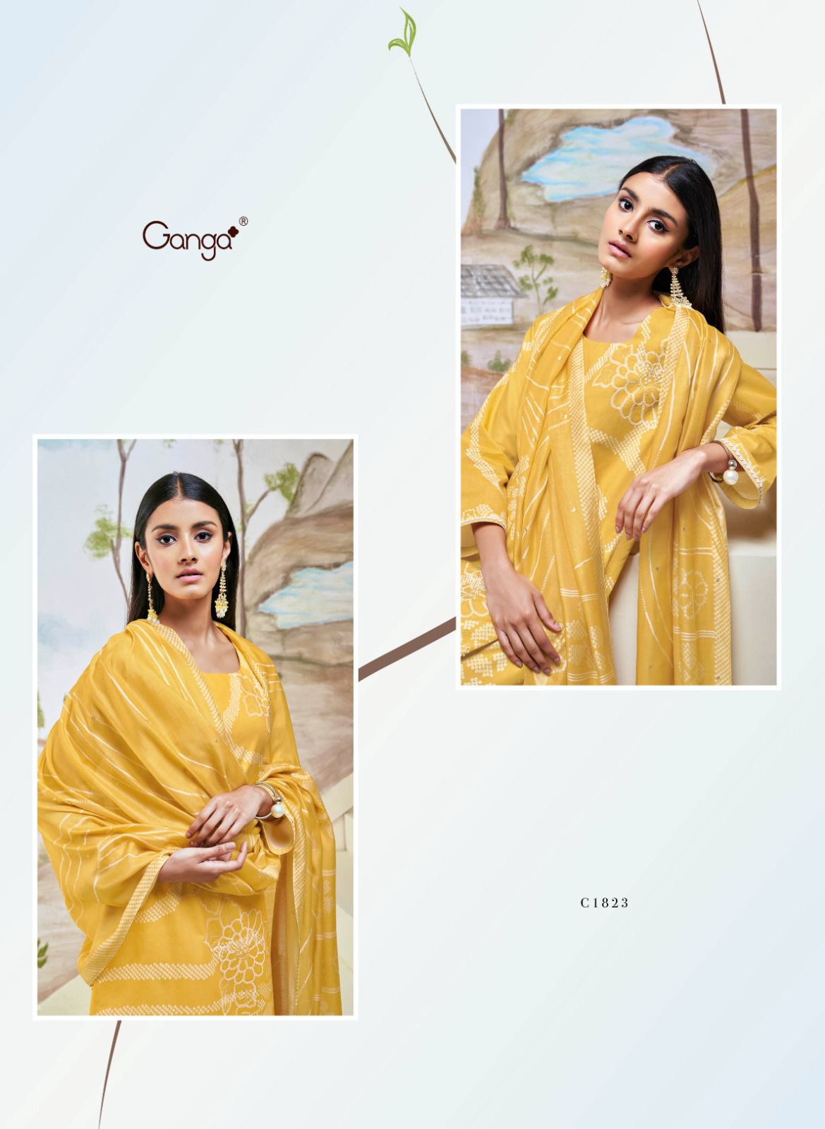Hiba Ganga Cotton Plazzo Style Suits Supplier Ahmedabad