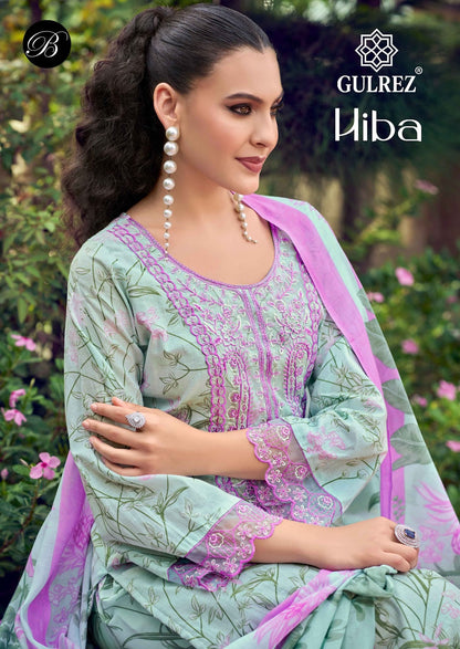 Hiba Gulrez Belliza Designer Studio Cotton Karachi Readymade Suits Supplier