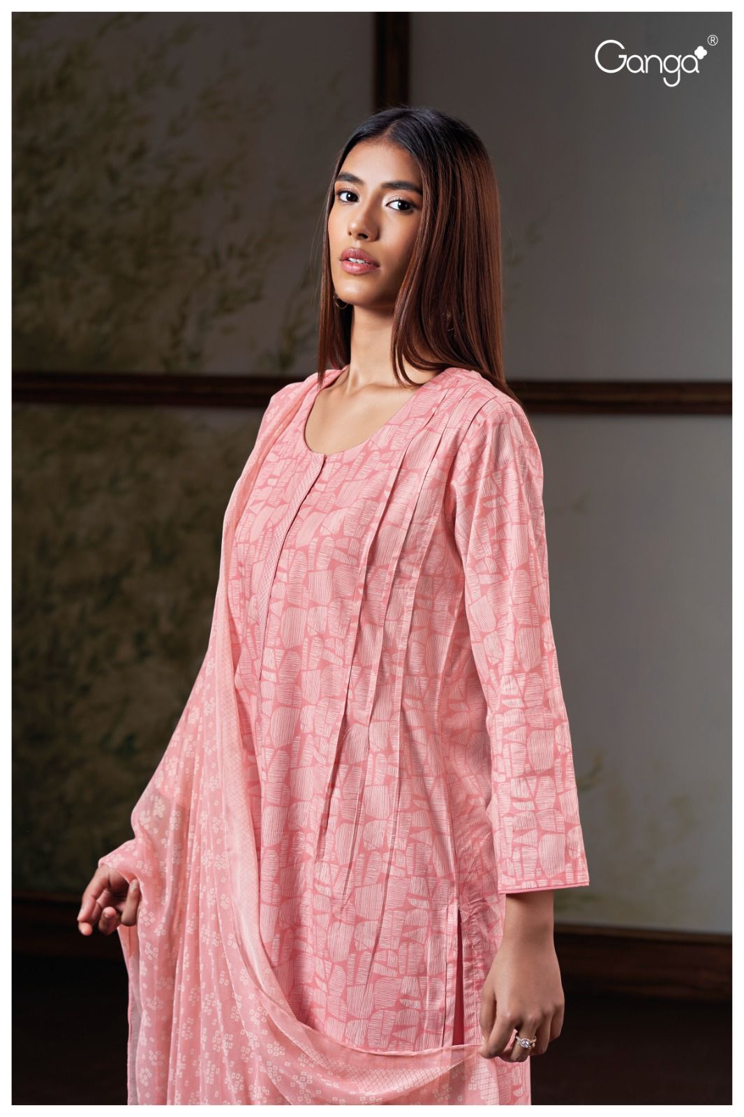 Hibah 2548 Ganga Premium Cotton Plazzo Style Suits Wholesaler India