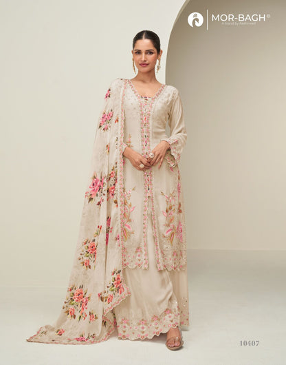 Hidaya Mor Bagh Chinnon Silk Readymade Plazzo Style Suits Manufacturer Ahmedabad