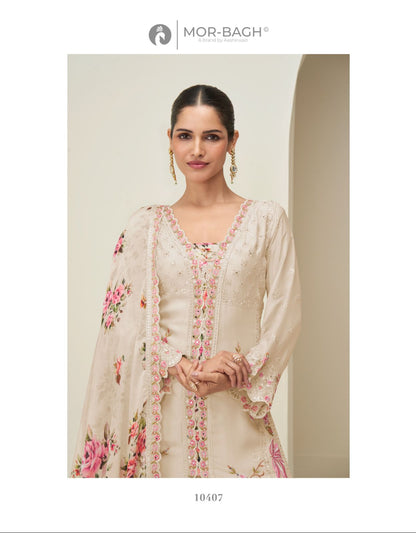 Hidaya Mor Bagh Chinnon Silk Readymade Plazzo Style Suits Manufacturer Ahmedabad