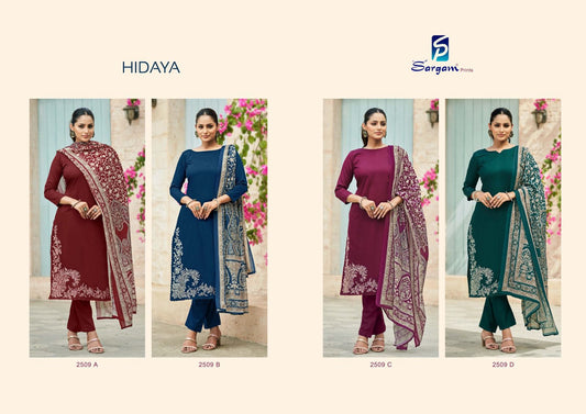 Hidaya Sargam Prints Pure Jam Pant Style Suits Exporter Ahmedabad