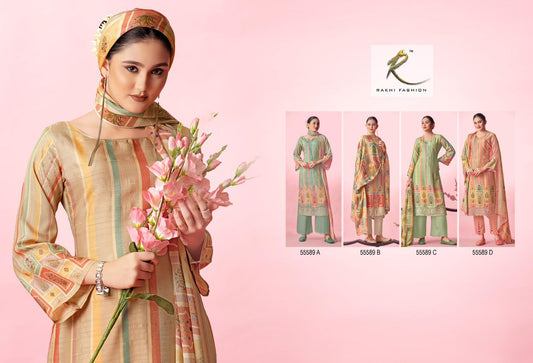 Hidden Garden Rakhi Fashion Tussar Silk Plazzo Style Suits Manufacturer Gujarat