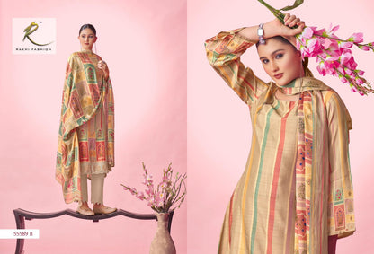 Hidden Garden Rakhi Fashion Tussar Silk Plazzo Style Suits Manufacturer Gujarat