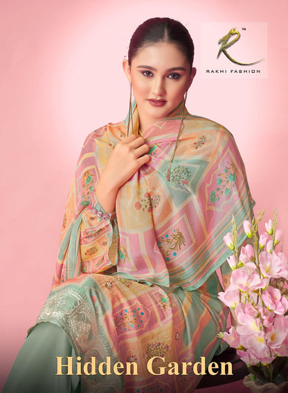Hidden Garden Rakhi Fashion Tussar Silk Plazzo Style Suits Manufacturer Gujarat