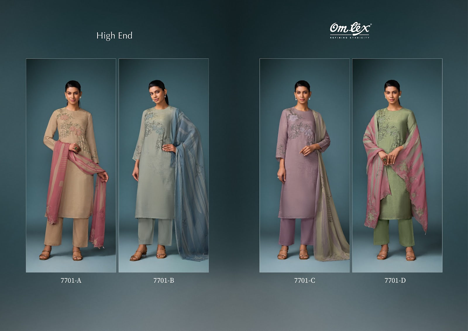 High End Omtex Silk Pant Style Suits Wholesaler Ahmedabad
