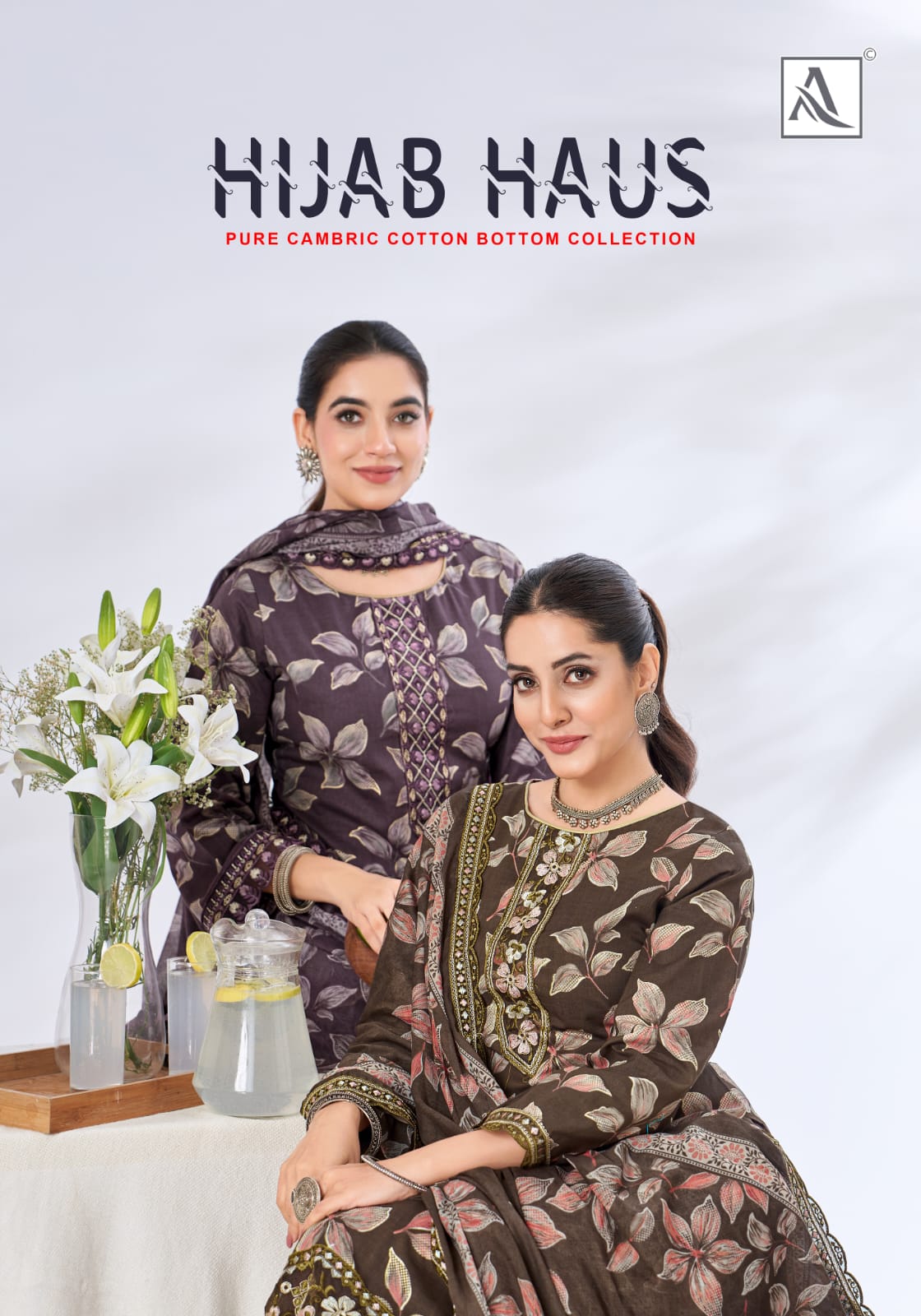 Hijab Haus Alok Cambric Cotton Karachi Salwar Suits Supplier India
