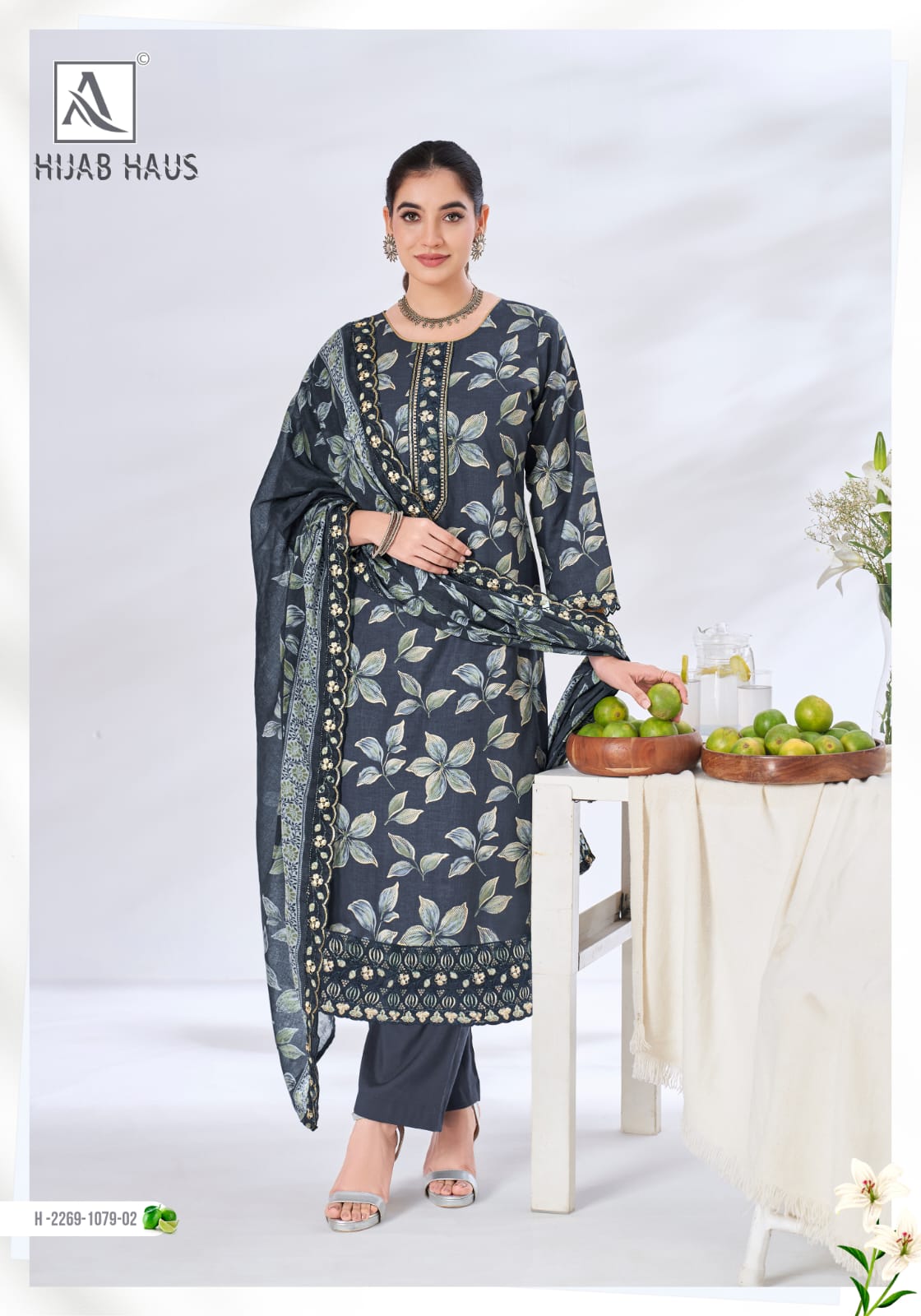 Hijab Haus Alok Cambric Cotton Karachi Salwar Suits Supplier India