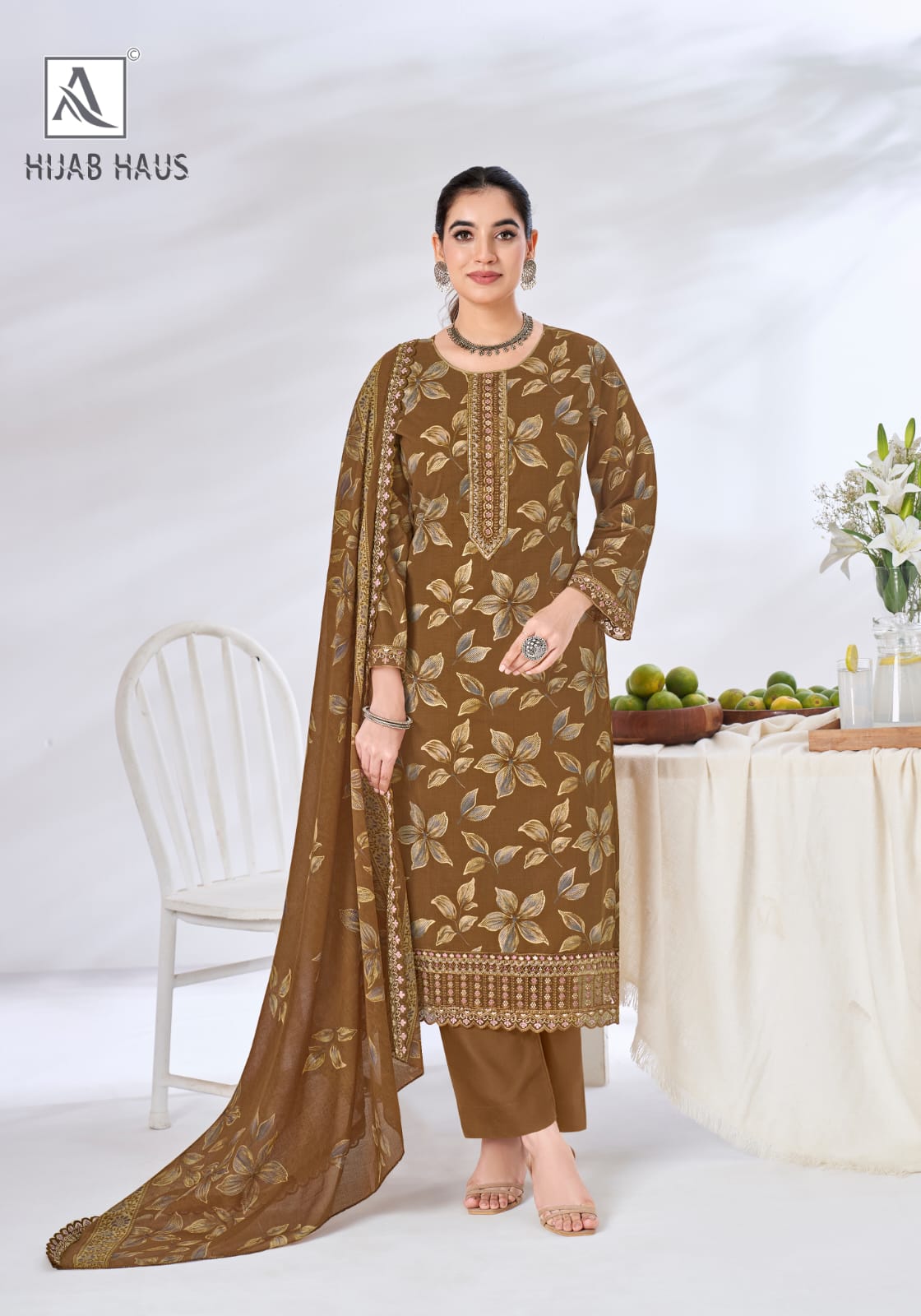 Hijab Haus Alok Cambric Cotton Karachi Salwar Suits Supplier India