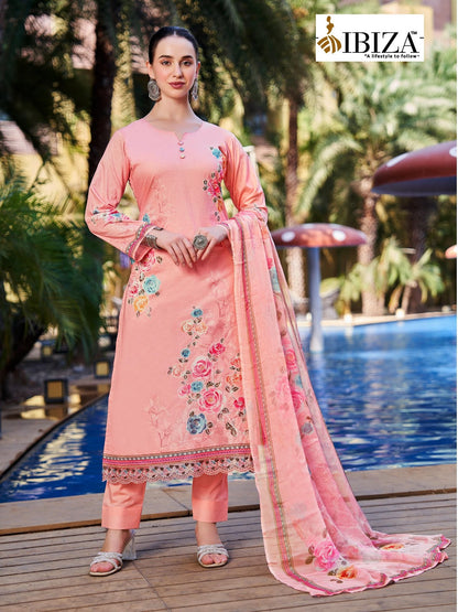 Hill Queen Ibiza Lawn Cotton Pant Style Suits Supplier India