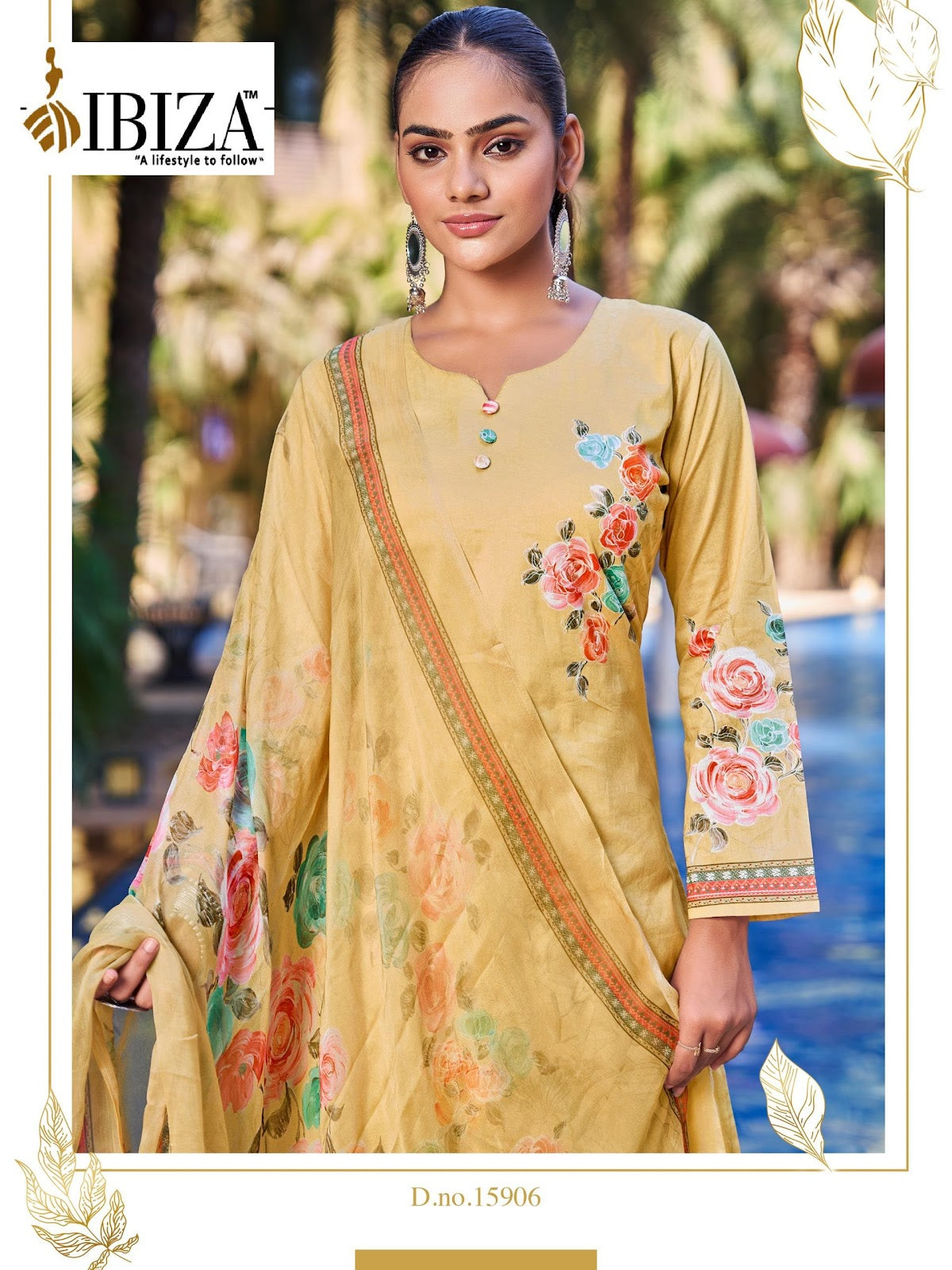 Hill Queen Ibiza Lawn Cotton Pant Style Suits Supplier India