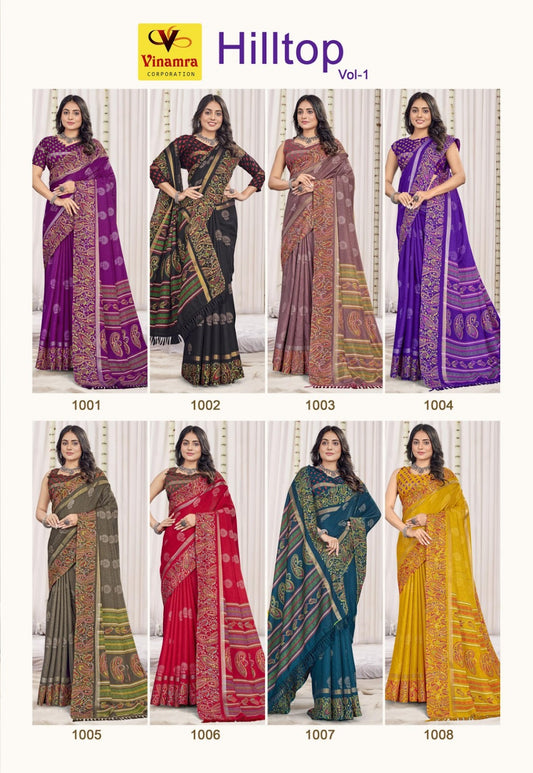 Hilltop Vol 1 Vinamra Cotton Silk Sarees Manufacturer