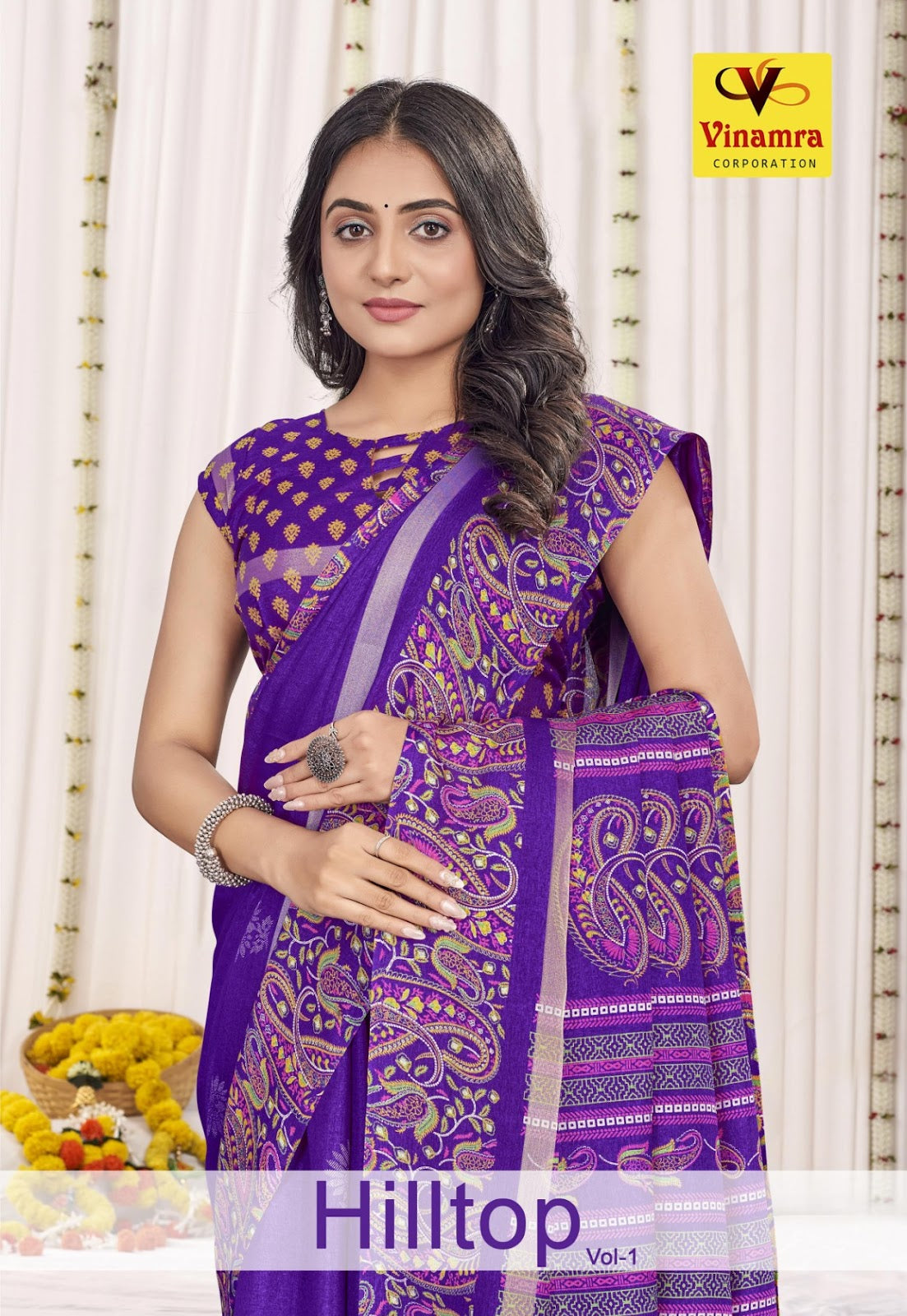 Hilltop Vol 1 Vinamra Cotton Silk Sarees Manufacturer