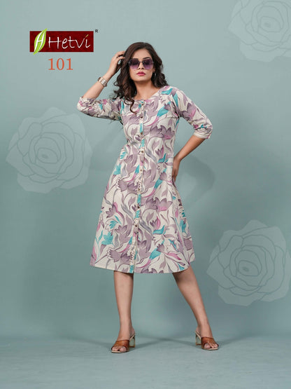 Hiloni Hetvi Cotton Anarkali Kurtis Exporter