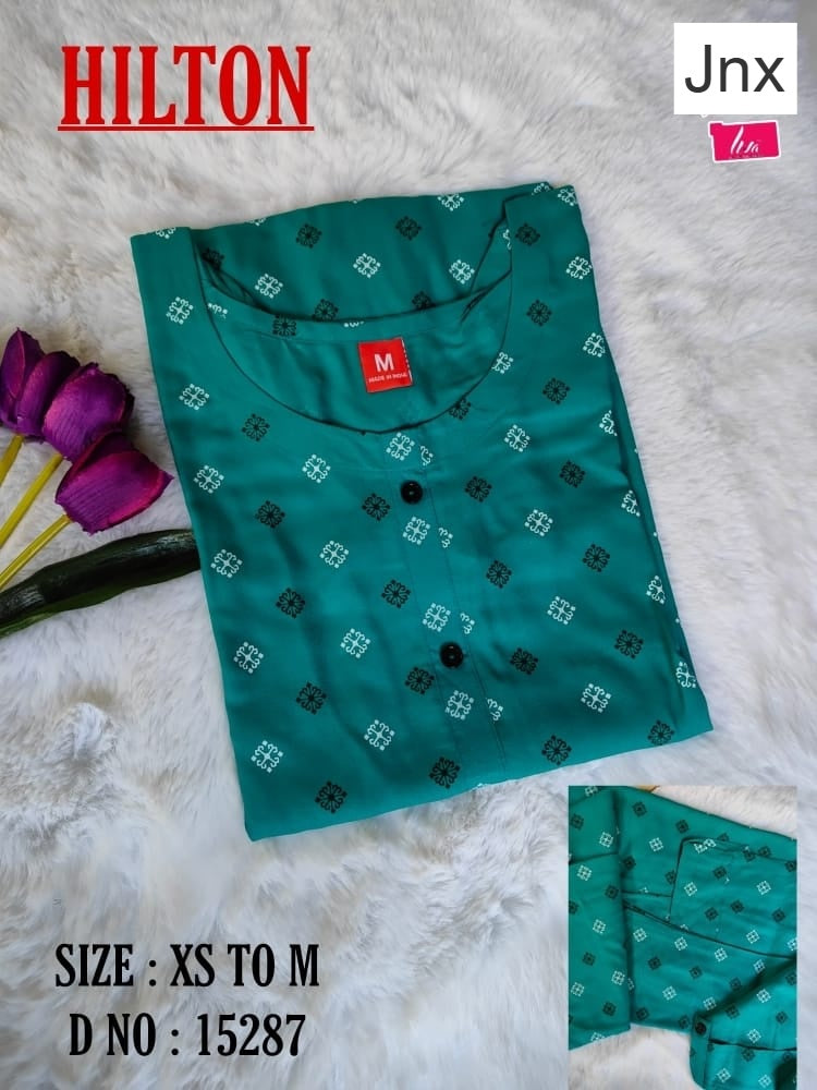 Hilton Liva Jnx Rayon Kurtis Manufacturer India