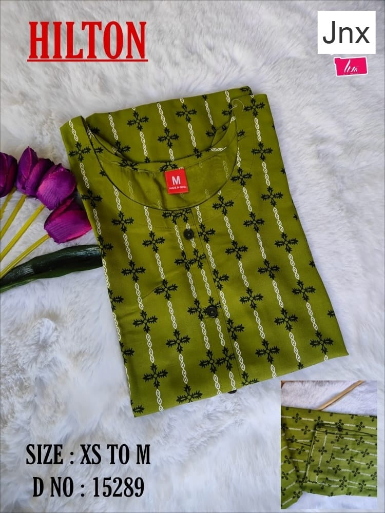 Hilton Liva Jnx Rayon Kurtis Manufacturer India