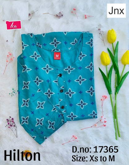 Hilton Liva Jnx Rayon Kurtis Manufacturer India