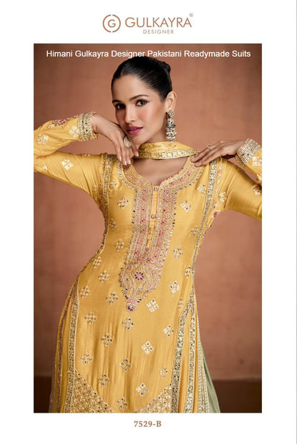 Himani Gulkayra Designer Chinon Pakistani Readymade Suits Exporter Ahmedabad