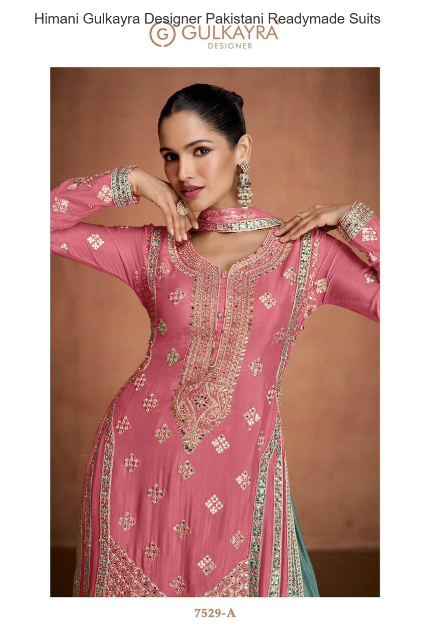 Himani Gulkayra Designer Chinon Pakistani Readymade Suits Exporter Ahmedabad