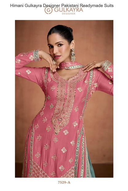 Himani Gulkayra Designer Chinon Pakistani Readymade Suits Exporter Ahmedabad