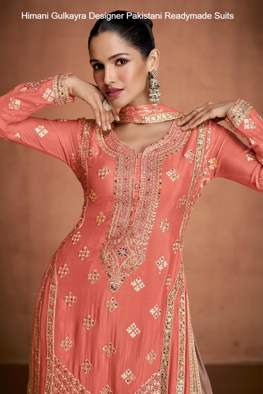 Himani Gulkayra Designer Chinon Pakistani Readymade Suits Exporter Ahmedabad