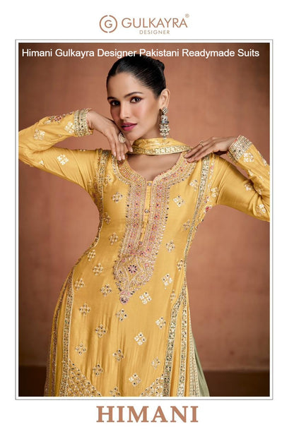 Himani Gulkayra Designer Chinon Pakistani Readymade Suits Exporter Ahmedabad