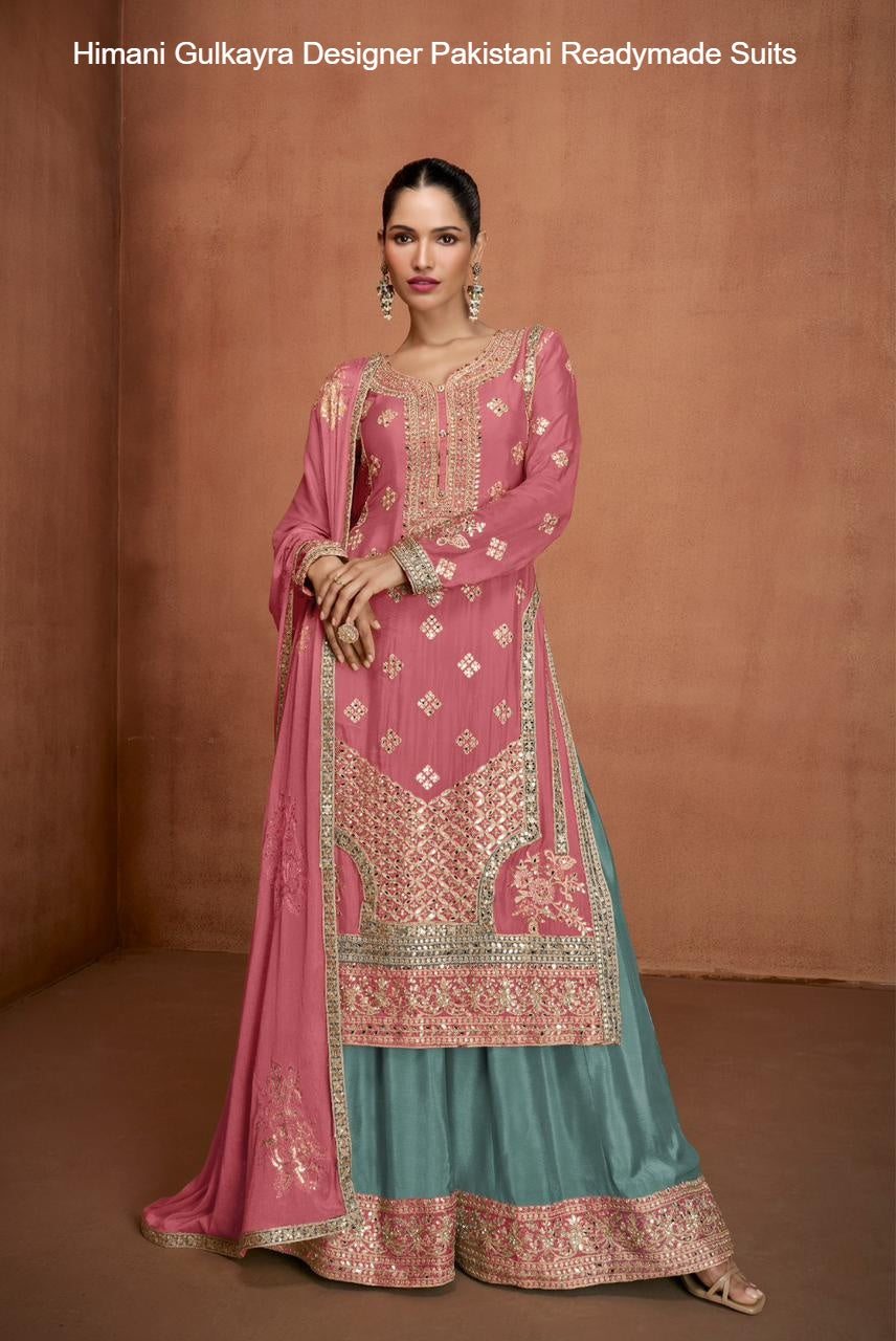 Himani Gulkayra Designer Chinon Pakistani Readymade Suits Exporter Ahmedabad