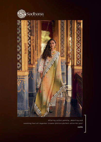 Himani Sadhana Muslin Silk Pant Style Suits Wholesaler India