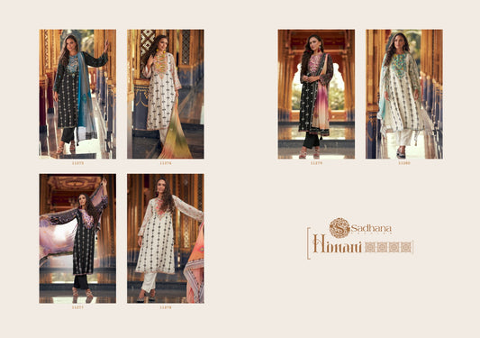 Himani Sadhana Muslin Silk Pant Style Suits Wholesaler India