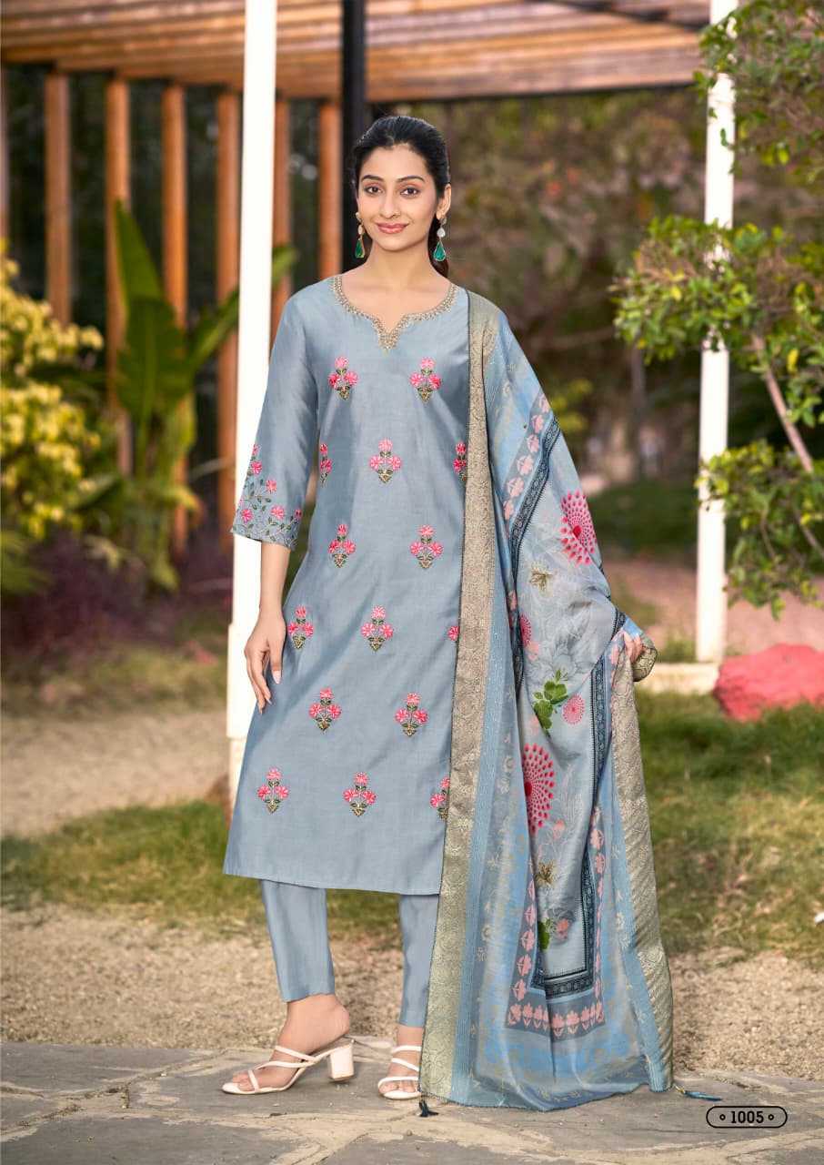 Himani Woodee Viscose Readymade Pant Style Suits Wholesaler