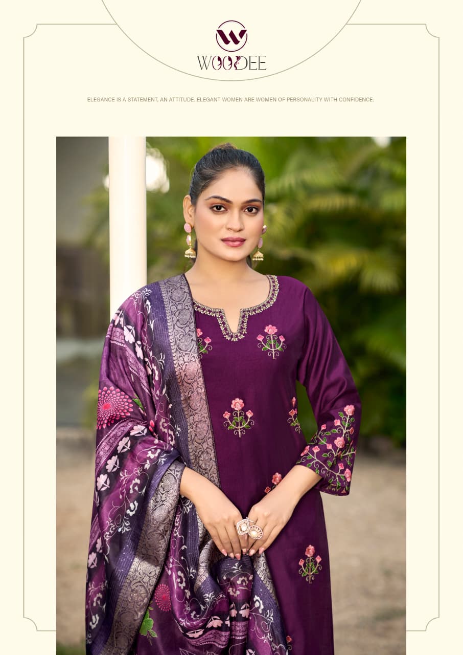 Himani Woodee Viscose Readymade Pant Style Suits Wholesaler