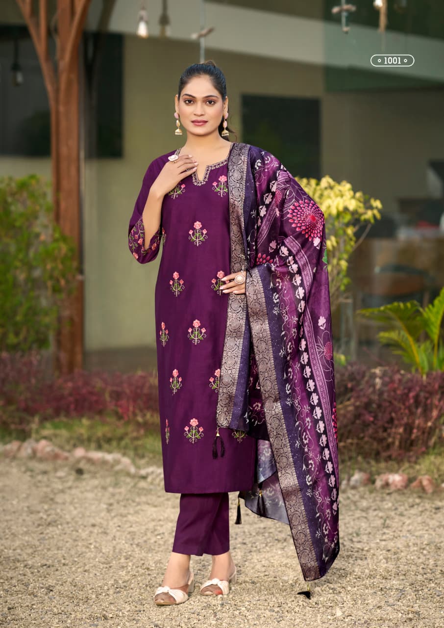 Himani Woodee Viscose Readymade Pant Style Suits Wholesaler