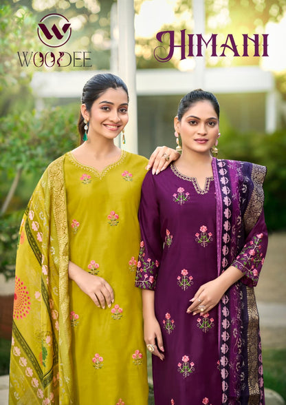 Himani Woodee Viscose Readymade Pant Style Suits Wholesaler